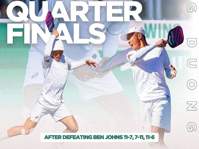 quang dương pickleball đánh bại ben johns