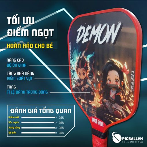 vợt pickleball trẻ em in nhân vật