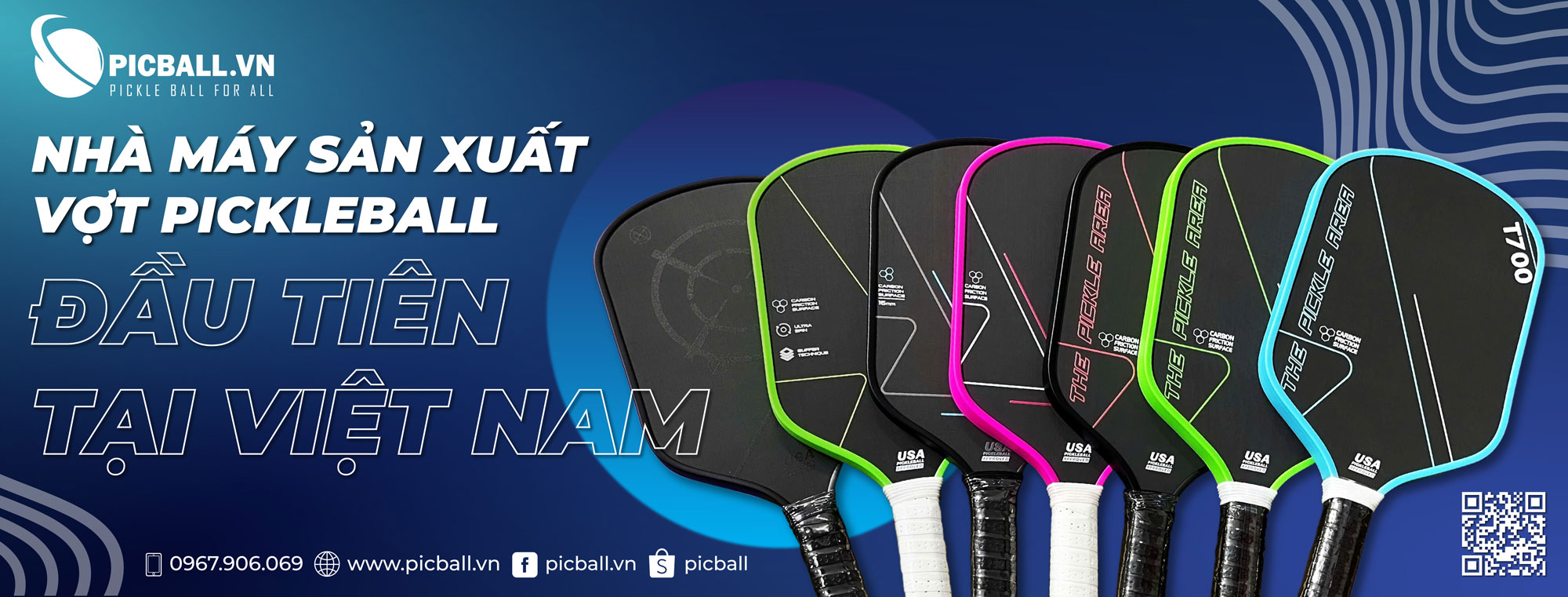 nhà máy picball.vn sản xuất vợt pickleball